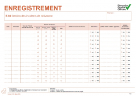 Gestion des incidents de délivrance