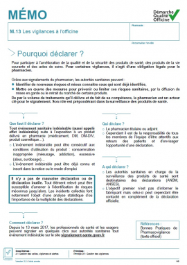 Les vigilances à l'officine