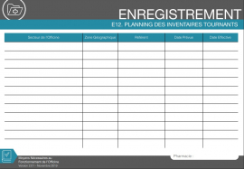 Planning des inventaires tournants
