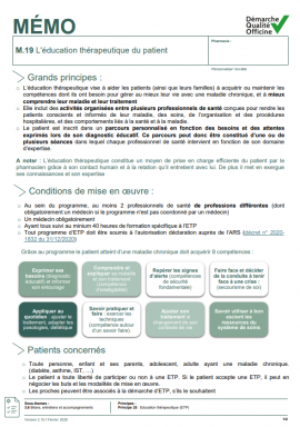 L'éducation thérapeutique du patient