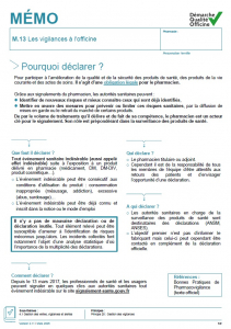Les vigilances à l'officine