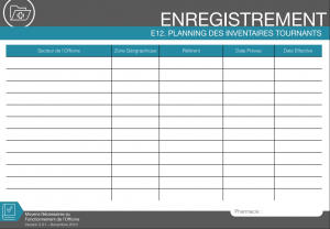 Planning des inventaires tournants