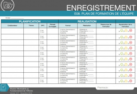 Plan de formation de l'équipe