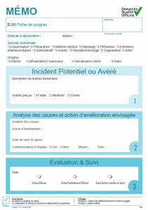 Fiche d'amélioration