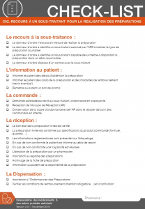 Recours à un sous-traitant pour la réalisation des préparations